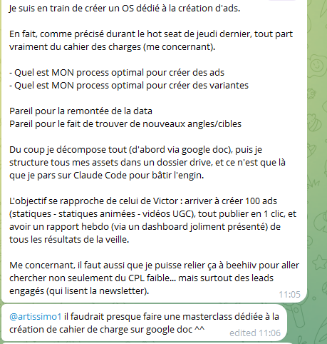 Témoignage d’un membre